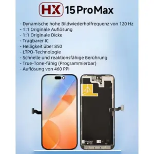 HX Soft OLED Display für iPhone 15 Pro Max Marke HX