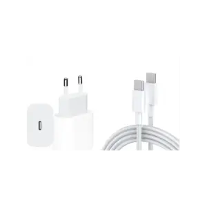 C-C Adapter Ladegerät 35W für iPhone 15 Pro Max mit Kabel Weiß